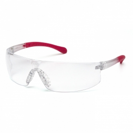 Pyramex SP7210ST Provoq Safety Glasses - Pink Temples - Clear Anti-Fog Lens