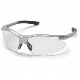 Pyramex SS3710D Fortress Safety Glasses - Silver Frame - Clear Lens