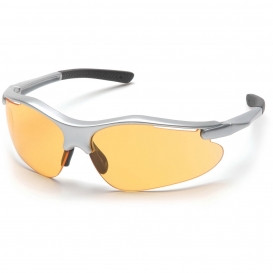 Pyramex SS3732D Fortress Safety Glasses - Silver Frame - Mango Lens