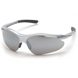 Pyramex SS3770D Fortress Safety Glasses - Silver Frame - Silver Mirror Lens
