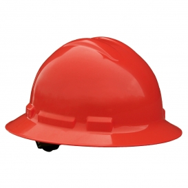 Radians QHR4 Quartz Full Brim Hard Hat - 4-Point Ratchet Suspension - Red