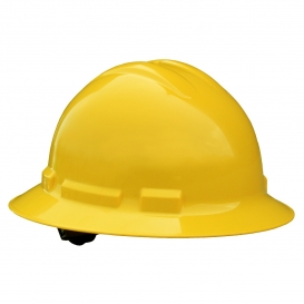 Radians QHR4 Quartz Full Brim Hard Hat - 4-Point Ratchet Suspension - Yellow