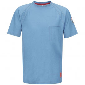 Bulwark FR QT30 iQ Series Men\'s Comfort Knit Short Sleeve T-Shirt - Blue