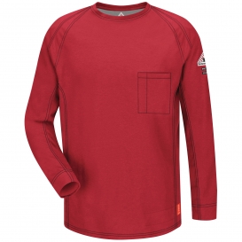 Bulwark FR QT32 iQ Series Men\'s Comfort Knit Long Sleeve T-Shirt - Red