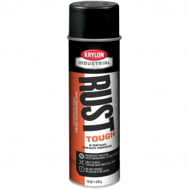 Krylon K00769007 Rust Tough Rust Preventative High-Heat Enamel - Hi-Temp Black