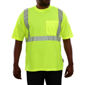 Reflective Apparel 102CTLM Type R Class 2 Safety Shirt w/Segmented Tape - Yellow/Lime