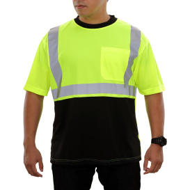 Reflective Apparel 102STLB Type R Class 2 Black Bottom Safety Shirt