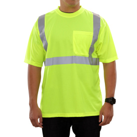 Reflective Apparel 102SXLM Type R Class 2 X-Back Safety Shirt - Yellow/Lime