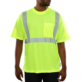 Reflective Apparel 103CTLM Type R Class 2 Micromesh Pocket Safety Shirt - Yellow/Lime