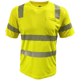 Reflective Apparel 104CMPS Type R Class 3 Coolmax Safety Shirt - Yellow/Lime