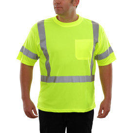 Reflective Apparel 104STLM Type R Class 3 Short Sleeve Safety Shirt - Yellow/Lime