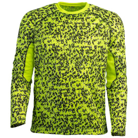 Reflective Apparel 2P00MLB WildSpark Men\'s Camo Long Sleeve Athletic Shirt - Lime/Black