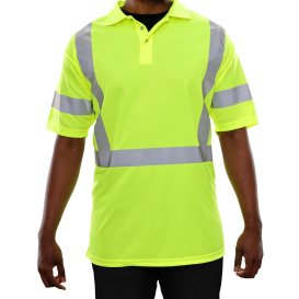 Reflective Apparel 304STLM Type R Class 3 Safety Polo - Yellow/Lime