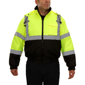 Reflective Apparel 413GTLB Type R Class 3 Bomber Safety Jacket - Yellow/Lime