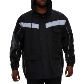 Reflective Apparel 431STBK Non-ANSI Reflective Safety Jacket - Black