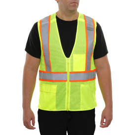 Reflective Apparel 505SXLM Type R Class 2 Breakaway X-Back Safety Vest - Yellow/Lime