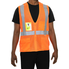 Reflective Apparel 508STOR Type R Class 2 High Visibility 5pt Breakaway Safety Vest - Orange