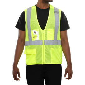 Reflective Apparel 508SXLM Type R Class 2 X-Back Breakaway Safety Vest - Yellow/Lime