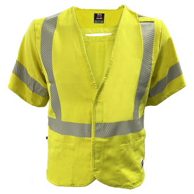 Reflective Apparel 510FRGS Class 3 FR Safety Vest - Yellow/Lime