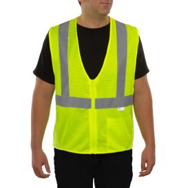 Reflective Apparel 581ETLM Type R Class 2 Economy Safety Vest - Yellow/Lime