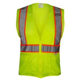 Reflective Apparel 586ETLM Type R Class 2 Economy Two-Tone Safety Vest - Yellow/Lime