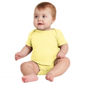 Rabbit Skins RS4400 Infant Short Sleeve Baby Rib Bodysuit - Banana