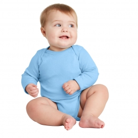 Rabbit Skins RS4411 Infant Long Sleeve Baby Rib Bodysuit - Light Blue
