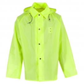 Neese 475JH Duty Rain Jacket with Attached Hood - Lime Green