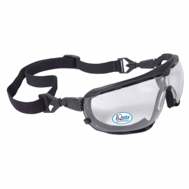 Radians DG1-13 Dagger Safety Glasses/Goggles - Smoke Foam Lined Frame - Clear IQuity Anti-Fog Lens