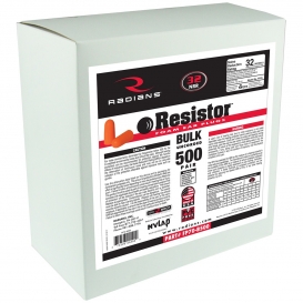 Radians FP70-B500 Resistor Uncorded Disposable Foam Ear Plugs - 500 Loose Pairs - NRR 32dB