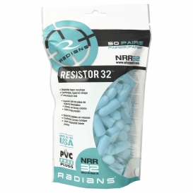 Radians FP70ABG50 Resistor Uncorded Disposable Foam Ear Plugs - NRR 32dB