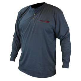 Radians FRS-002 VolCore Long Sleeve Cotton Henley FR Shirt - Navy
