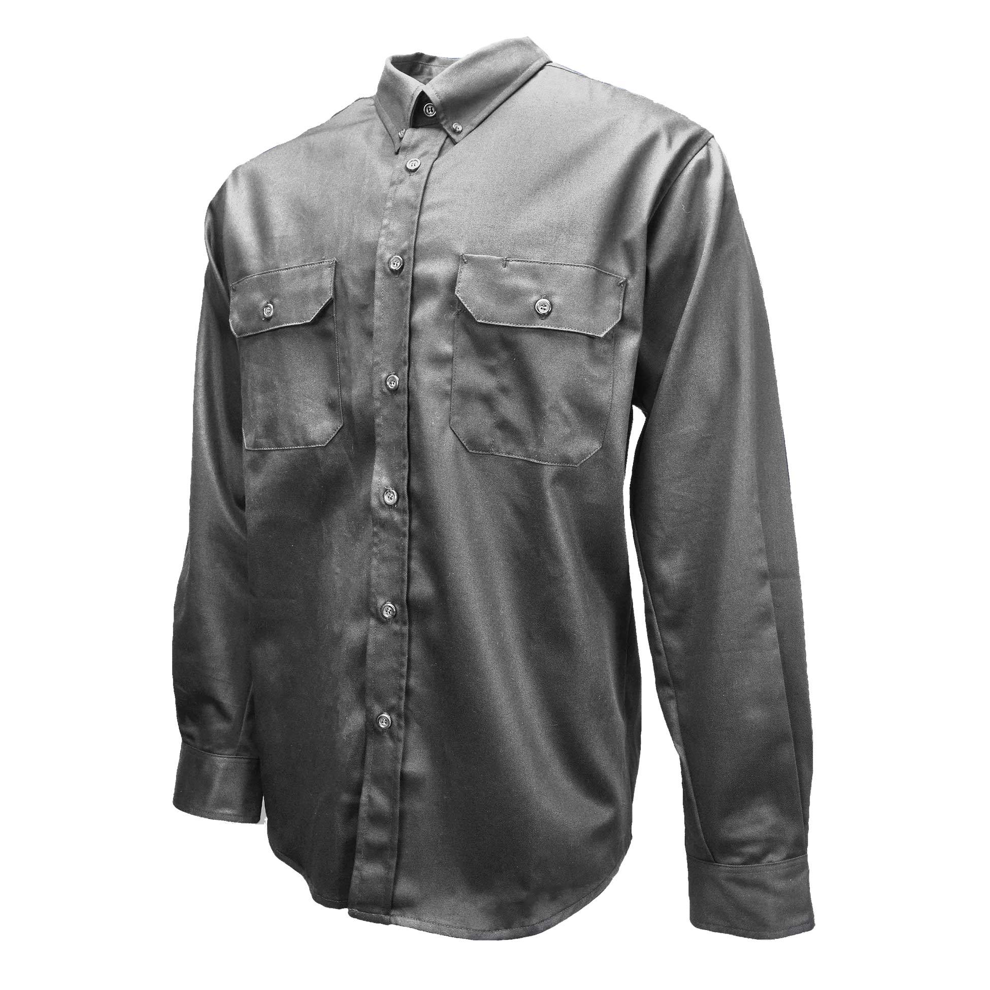 Radians FRS-003 VolCore Long Sleeve Cotton Button Down FR Shirt - Gray