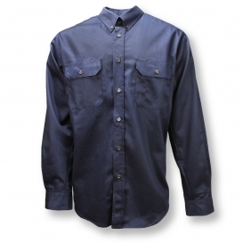 Radians FRS-003 VolCore Long Sleeve Cotton Button Down FR Shirt - Navy