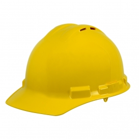 Radians GHR4V Granite Vented Hard Hat - 4-Point Ratchet Suspension - Yellow