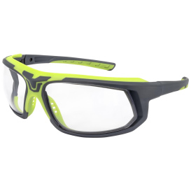 Radians GLF1-11D GLYF Safety Glasses - Green Frame - Clear Anti-Fog Lens