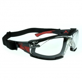Radians OBL1-13 Obliterator Safety Glasses - Foam Lined Frame - Clear IQuity Anti-Fog Lens