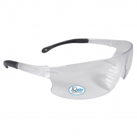 Radians RS1-13 Rad-Sequel Safety Glasses - Smoke Temples Tips - Clear IQuity Anti-Fog Lens