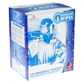 Radians RW-100 Individually Wrapped Respirator Cleaning Wipes - Box of 100