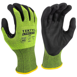 Radians RWG755 TEKTYE Cut Level A5 Nitrile Palm Work Gloves