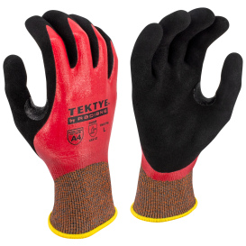 Radians RWG756 TEKTYE Cut Level A4 Sandy Foam Nitrile Palm Work Gloves