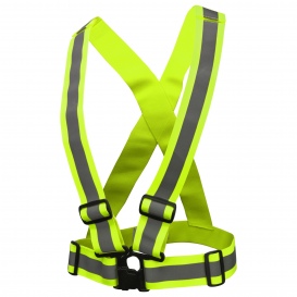Radians SA0201X High Visibility Breakaway X-Back Safety Harness - Hi-Vis Green