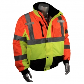 Radians SJ12-3ZMS Type R Class 3 Multi-Color Bomber Jacket - Yellow/Lime & Orange