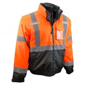 Radians SJ210B-3ZOS Type R Class 3 Three-in-One Bomber Jacket - Orange/Black
