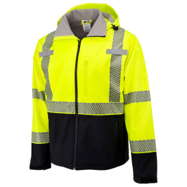 Radians Class 3 High Visibility Bomber Jacket - Lime Green Safety Jacket, XX-Large (Two-in-One Design)