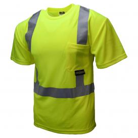 Reflective T-Shirt Safety Short Sleeve Security Mens Work Uniforms Hi-Vis Viz 