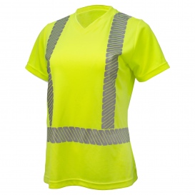 Radians ST11W Type R Class 2 Women\'s Short Sleeve Safety Shirt - Yellow/Lime