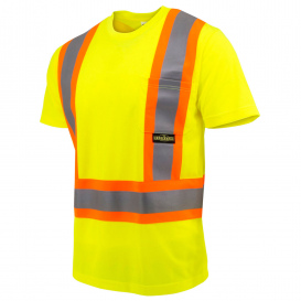 Radians ST11X-2  Type R Class 2 Two-Tone X-Back Safety Shirt - Yellow/Lime