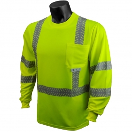 Radians ST24-3PGS Type R Class 3 Mesh Safety Shirt with UV Protection - Yellow/Lime