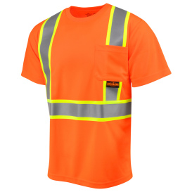 Radians ST41-2POS Type R Class 2 Mesh Short Sleeve Safety T-Shirt with Contrast Trim - Orange